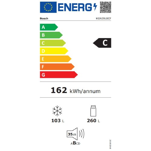 ΨΥΓ/ΚΤΗΣ ΕΛΕΥΘ BOSCH KGN39LBCF BLACK GLASS C 203x60 (FNF)